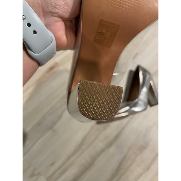 ASOS Phantom silver pointed toe wedge heels size 5.5 - Picture 4 of 6